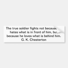 Wahrer Soldat Autoaufkleber