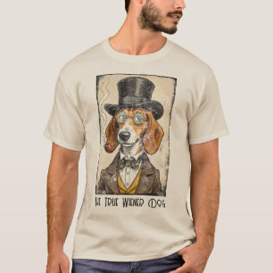Wahrer Wiener Hund - Realistisches Dachshund-Portr T-Shirt