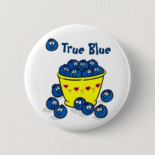 Wahres Blau Button (Vorderseite)
