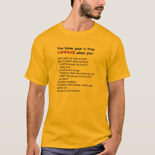 Wahres Cannuck T-Shirt (Vorderseite)