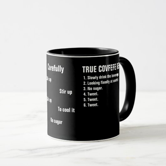 Wahres Covfefe-Rezept Tasse (VorderseiteRechts)