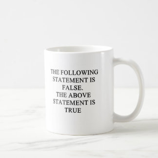 wahres falsches Logiksprichwort Kaffeetasse