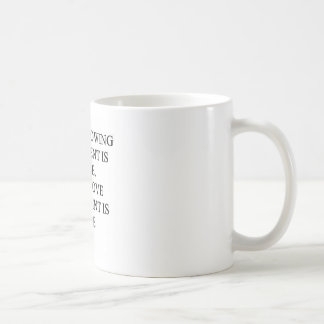 wahres falsches Logiksprichwort Kaffeetasse