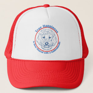 Wahres Glück mit einem Goldendoodle Truckerkappe