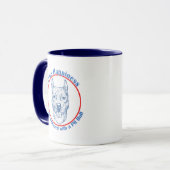 Wahres Glück mit einer Pitbull Tasse (Vorderseite Links)