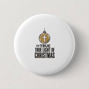 Wahres Licht des Weihnachts Vintage-Christen-Schmu Button