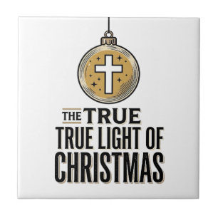 Wahres Licht des Weihnachts Vintage-Christen-Schmu Fliese