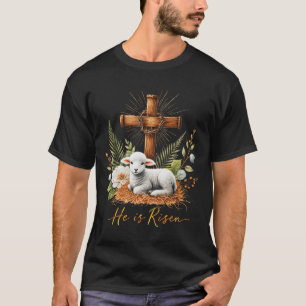 Wahres Ostern Er Ist Auferstanden Lamm Dornenkrone T-Shirt