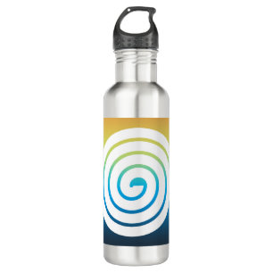 Wahres Spiralfarbenhintergrund Edelstahlflasche