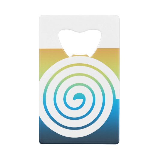 Wahres Spiralfarbenhintergrund Geldbeutel Flaschenöffner (Vorderseite)