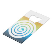 Wahres Spiralfarbenhintergrund Geldbeutel Flaschenöffner (Rückseite Schrägansicht)