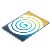 Wahres Spiralfarbenhintergrund Notizblock (Linke Seite)