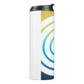 Wahres Spiralfarbenhintergrund Thermosbecher (Nach links gedreht)