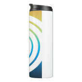 Wahres Spiralfarbenhintergrund Thermosbecher (Nach rechts gedreht)