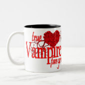 Wahres Vampirsfanmädchen Zweifarbige Tasse (Links)