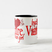 Wahres Vampirsfanmädchen Zweifarbige Tasse (Mittel)