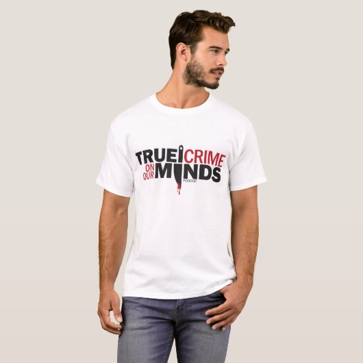 Wahres Verbrechen an unseren Minds-Männern T-Shirt (Vorne ganz)