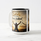 Wahrhaft frei zweifarbige tasse (Vorderseite Links)