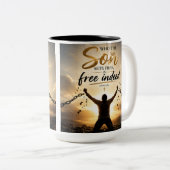 Wahrhaft frei zweifarbige tasse (VorderseiteRechts)