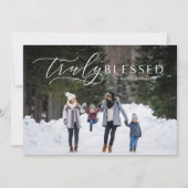 Wahrhaft gesegnete Weihnachtsfotokarte Feiertagskarte (Vorderseite)