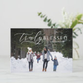 Wahrhaft gesegnete Weihnachtsfotokarte Feiertagskarte (Stehend Vorderseite)