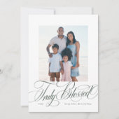 Wahrhaft gesegnetes, religiöses Weihnachtsfest-Fot Feiertagskarte (Vorderseite)