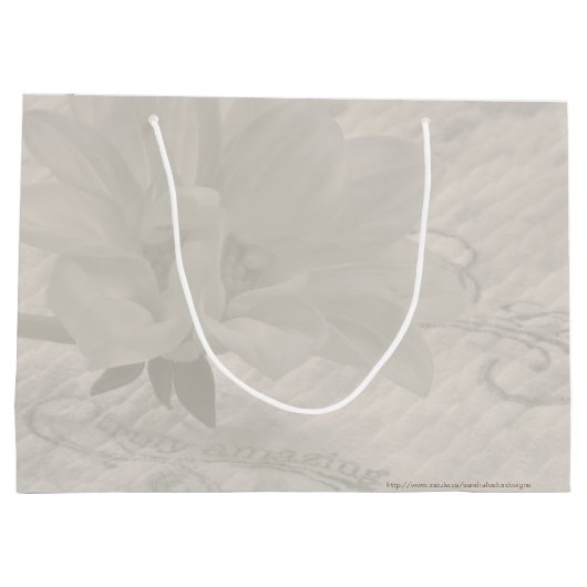 Wahrhaft Phantastisch Dahlia Große Geschenktüte (Rückseite)