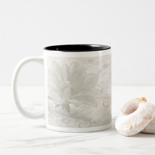 Wahrhaft Phantastisch Dahlia Zweifarbige Tasse (Mit Donut)