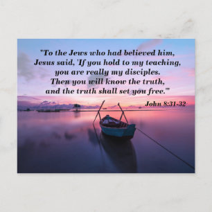 Wahrheit Befreit Dich Bibel-Gedächtniskarte Postkarte