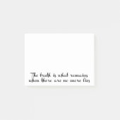 Wahrheit bleibt post-it klebezettel (Vorderseite)