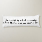 Wahrheit bleibt seitenschläferkissen (Rückseite)