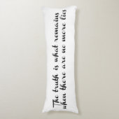 Wahrheit bleibt seitenschläferkissen (Vorderseite Vertikal)