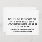 Wahrheit bricht Zitat nie Postkarte (Vorne/Hinten)