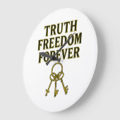 Wahrheit, Freiheit, für immer Große Wanduhr (Winkel)