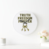 Wahrheit, Freiheit, für immer Große Wanduhr (Zuhause)