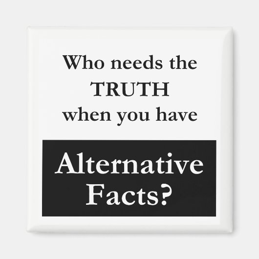 Wahrheit gegen Alternative Fakten Weißbuch Magnet (Vorne)