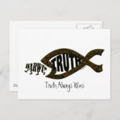 Wahrheit gewinnt wieder postkarte (Vorne/Hinten)