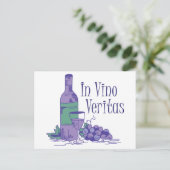 Wahrheit im Wein Postkarte (Stehend Vorderseite)