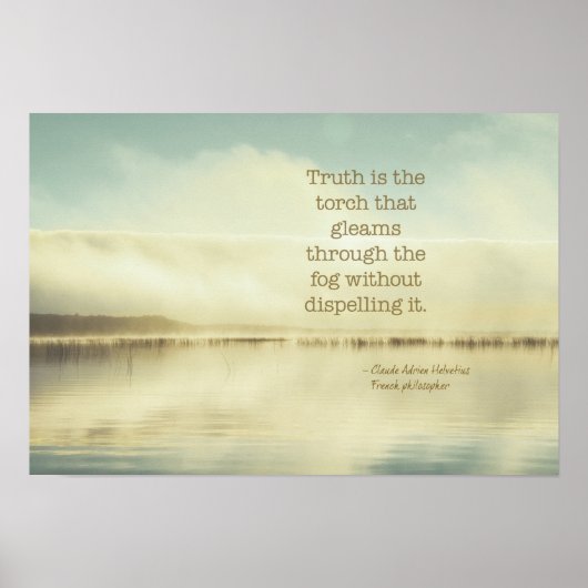 Wahrheit ist das Fackelziffer von Helvetius Poster (Vorne)