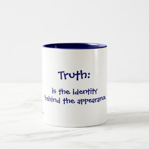 Wahrheit: , ist die Identität hinter dem Zweifarbige Tasse