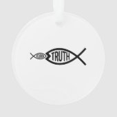 Wahrheit ist größer als Religion Ornament (Rückseite)