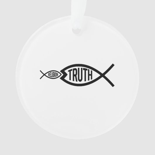 Wahrheit ist größer als Religion Ornament (Vorderseite)