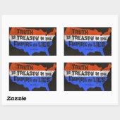 Wahrheit ist Verrat im Reich der Lügen Rechteckiger Aufkleber (Blatt)