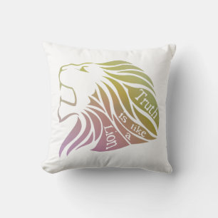 Wahrheit ist wie ein Löwe Kissen