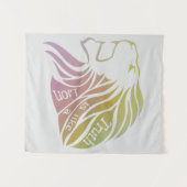 Wahrheit ist wie ein Löwenband Wandteppich (Vorderseite (Horizontal))