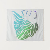 Wahrheit ist wie ein Löwenband Wandteppich (Vorderseite (Horizontal))