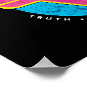 Wahrheit Mitgefühl Stärke Comic Wonder Woman Logo Poster (Ecke)