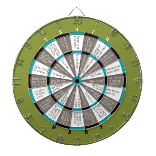 Wahrheit oder Dare Dart Board Green/Blue (kein Küs Dartscheibe (vorne)