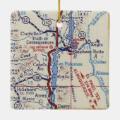 Wahrheit oder Folgen und Elefantenkarte der 50er J Keramikornament (Rückseite)