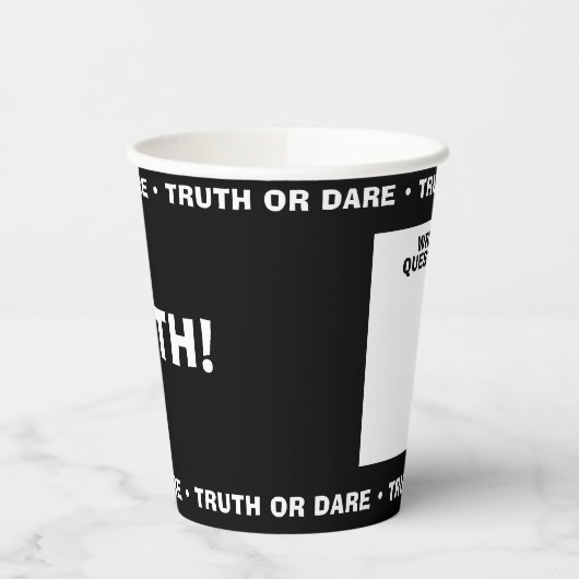 Wahrheit oder wagen Beer Pong Party Game TRUTH Bla Pappbecher (Links)